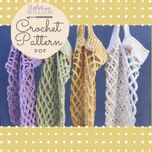 CROCHET PATTERN - Honeycomb Market Bag Crochet Pattern, Farmers Bag Crochet Pattern, French Market Bag Pattern, Reusable Produce Bag Pattern