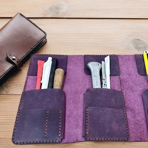 Mallette à outils en cuir personnalisée pour artistes créatifs et designers