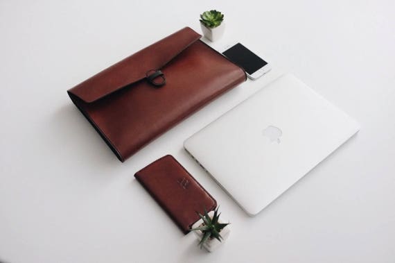 Leather macbook portfolio discount
