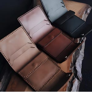 Cartera larga, cartera de cuero, cartera personalizada, cartera para hombre, regalo de aniversario, regalo para hombre, regalo para él, cartera de mujer, cartera de viaje tipo sobre