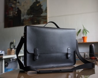 Leather Messenger Bag, Messenger work bag, Men Satchel Bag, leather Briefcase, Laptop Bag, cross body bag aktentasche