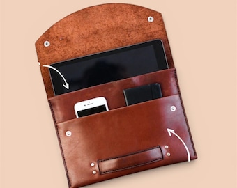Personalized Leather Tablet Sleeve: Google Pixel Case