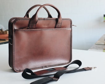 Leather mens briefcase leather briefcase mens handbag messenger bag leather satchel mens laptop bag