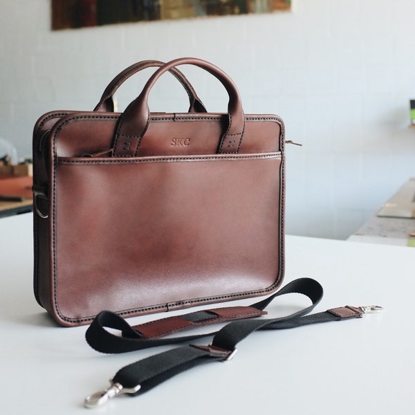 Leather mens briefcase leather briefcase mens handbag messenger bag leather satchel mens laptop bag