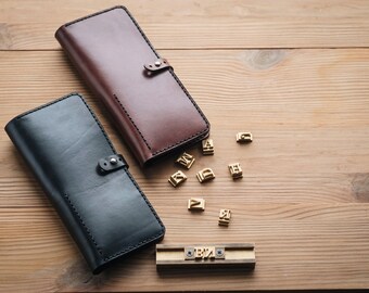 Fountain Pen Pencil Organizer Personalized Leather Pencil Case