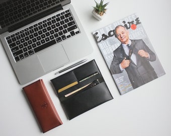 Stylish Leather Wallet and Purse Combo for Two Phones - Stay Organized and Chic!