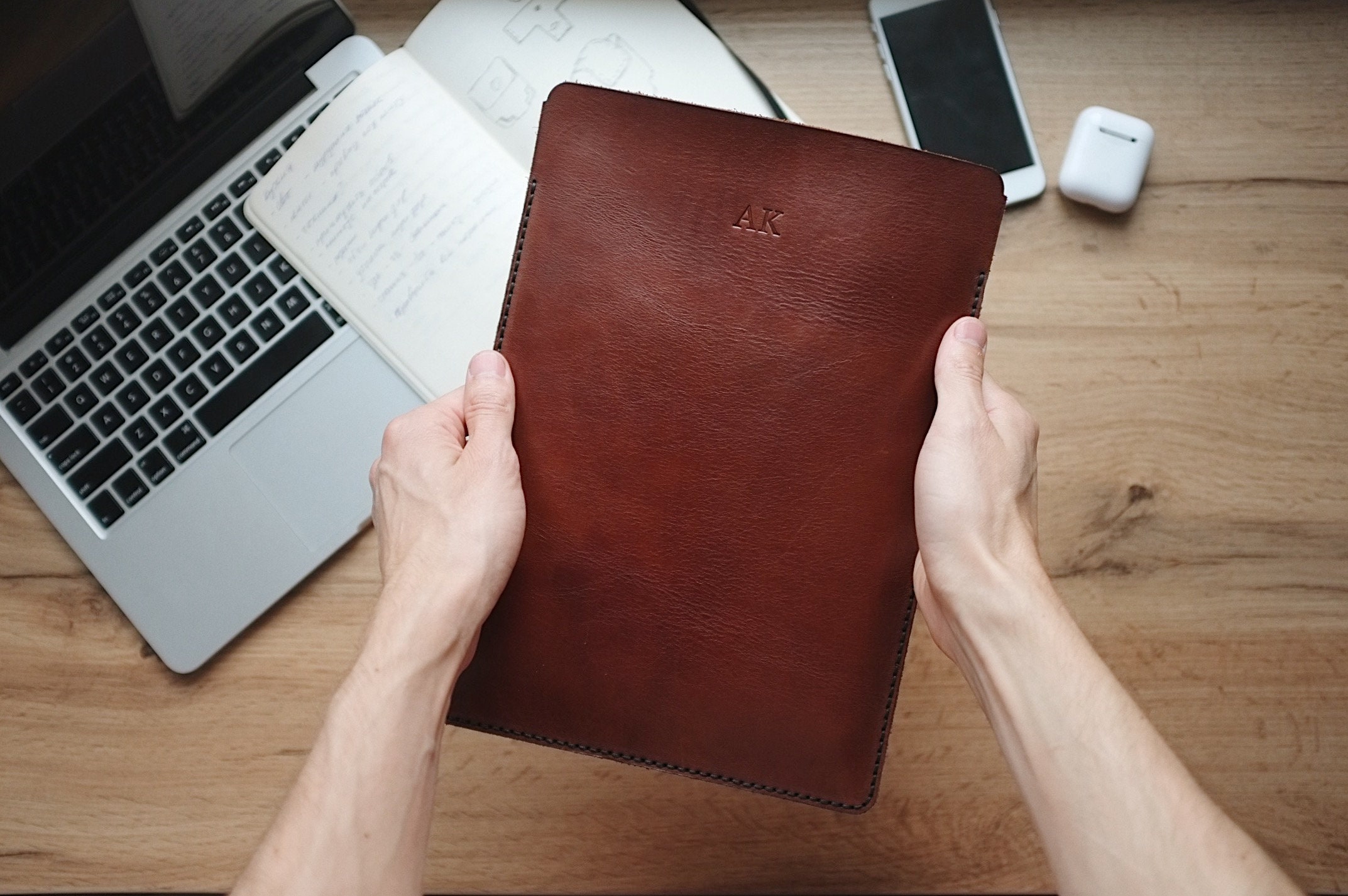 Ipad Pro Leather Case Apple Pencil Holder Ipad Pro Sleeve Etsy UK