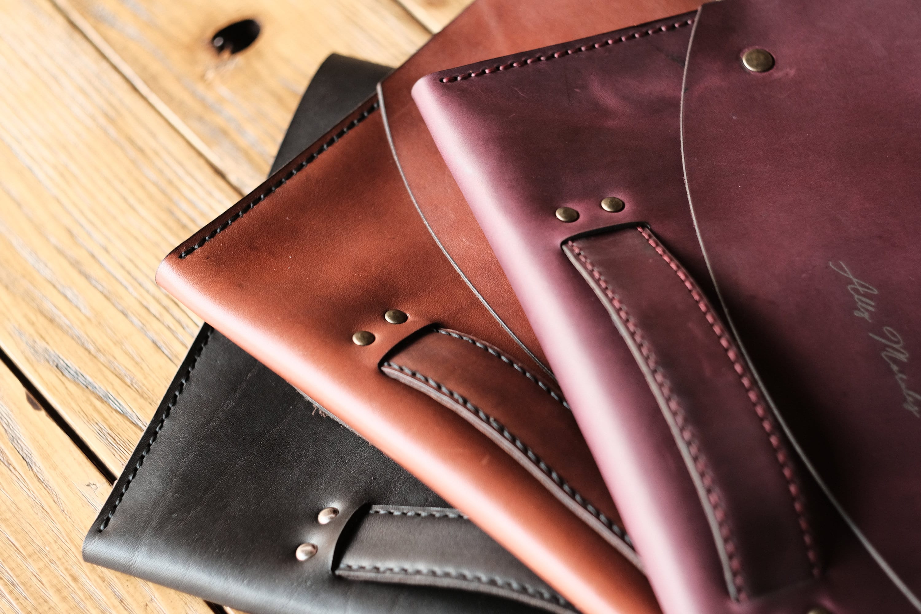 Handcrafted A4 Leather Folio Leather Portfolio Monogram Etsy Singapore