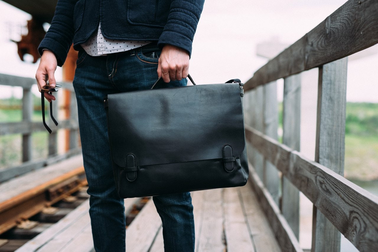 Leather Messenger Bag Messenger Work Bag Men Satchel Bag - Etsy Canada