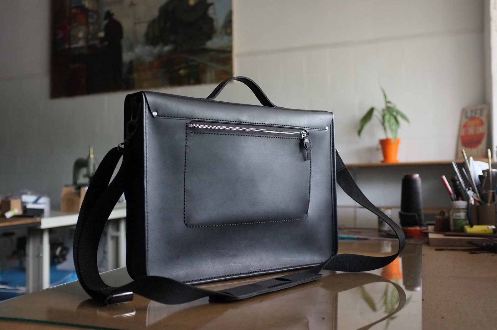 Leather Messenger Bag Messenger Work Bag Men Satchel Bag Etsy