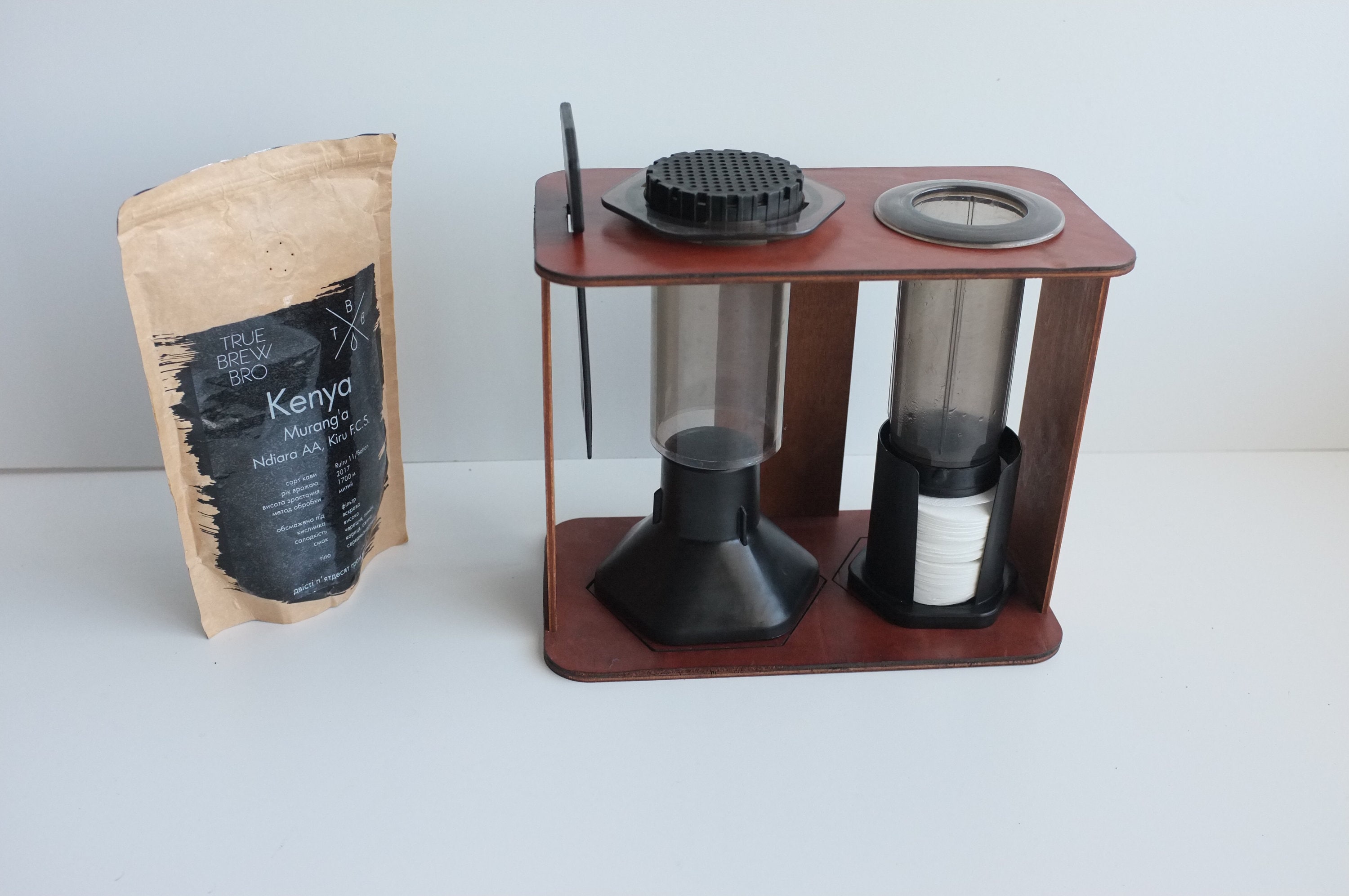Organizer for AeroPress® Coffee Maker, Caddy Station holds Coffee