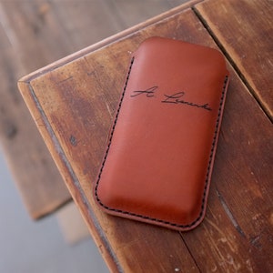 Leren iPhone-hoes iPhone SE XS 11 12 13 14 15 Pro 16 Pro max leren iPhone leren iPhone-hoesje iPhone plus monogram
