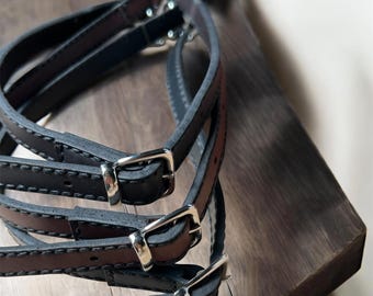 Leather belt for crossbody bag