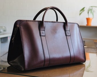 Monogramed Travel Bag Personalized Handcrafted Top Grain Leather Weekender Bag with Adjustable Shoulder Strap Style Duffel Bag