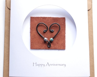 9th Pottery Anniversary Card, Handmade 9th Wedding Anniversary Card, pottery gifts card