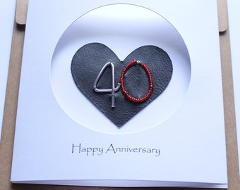 40th wedding anniversary card for wife husband couple