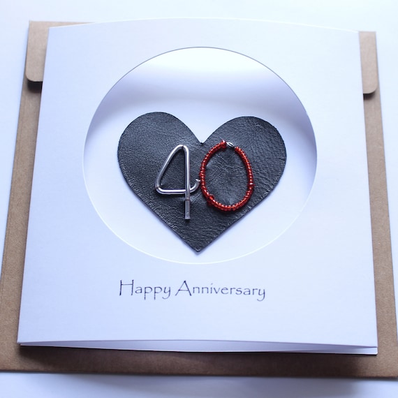 40th Anniversary Card, Ruby Anniversary Card for a Couple, Pun 40 Year  Anniversary Card, Gift for a Couple, Friend, Gift for Mom and Dad 