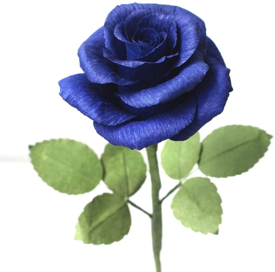Blue Paper Rose in Gift Box Unique Romantic Forever Gifts for Etsy