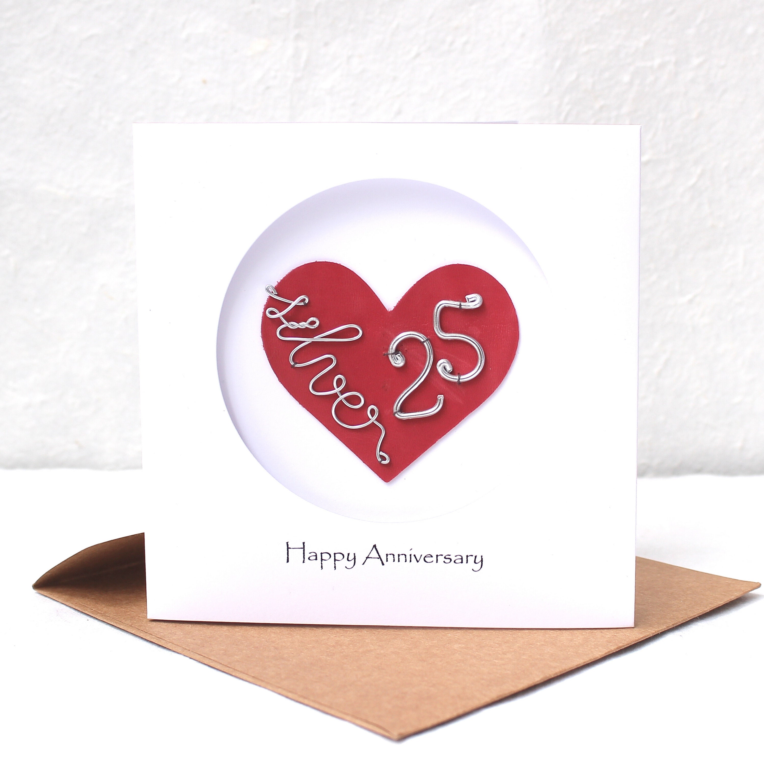 25th Wedding Anniversary Card For Wife Husband Couple Etsy