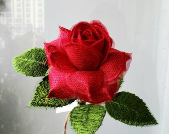 Lace Rose, 13th wedding anniversary flower gift for wife husband couple