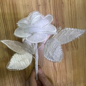 White Lace Rose 13th Anniversary Flower for 13 Years Wedding ...