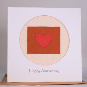 3rd third 3 year wedding anniversary card, Third Year Gift Card For Her Him, Leather anniversary card for Couple, Wife, Husband