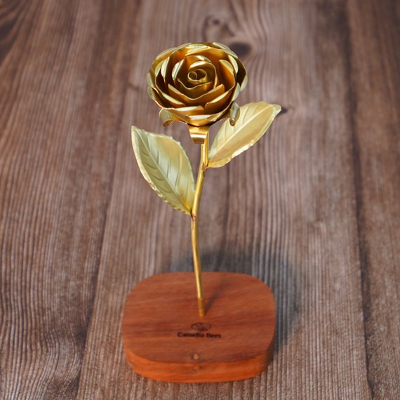Anniversary Gift 8th 8 Year Bronze Rose Flower Gifts for Wife