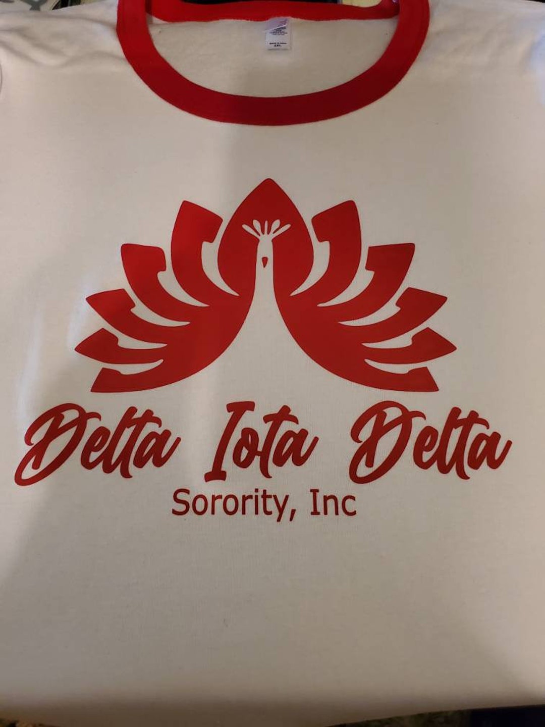Delta Iota Delta Peacock Basic Tee Etsy