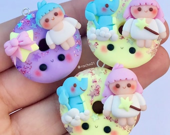 MyMelody Keroppi Pompompurin Donutella Kawaii Bubble Tea Polymer Clay Charms; HelloKitty Cinamoroll MyMelody Keroppi Pompompurin Donutella Kawaii Bubble Tea Polymer Clay Charms; HelloKitty Cinamoroll