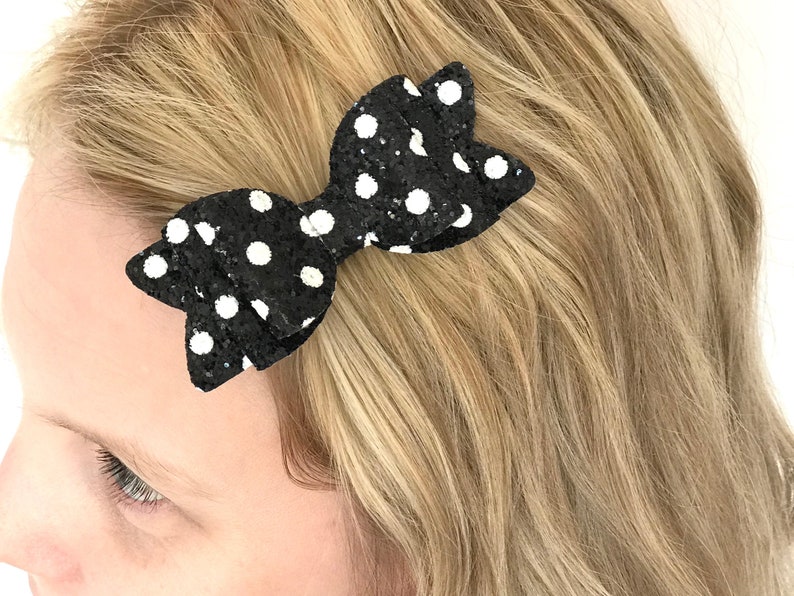 Clips Clasps 2 Girls Lovely Rose Gold Sparkly Handmade Ribbon Hair Bows