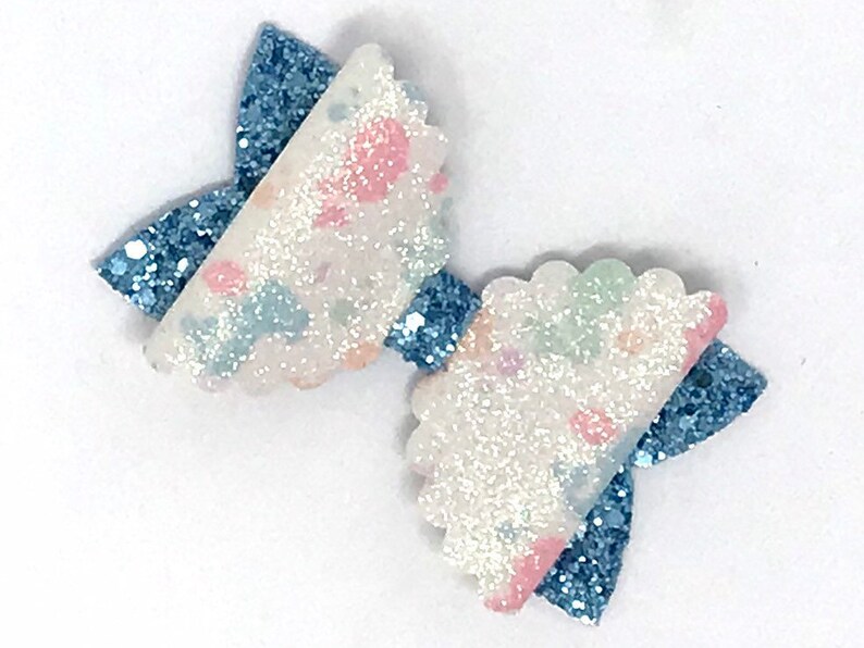 party hair clip Mermaid hair bow girls hair clips under the sea princess ocean sparkly glitter hair bow scalloped bows gifts for girls
