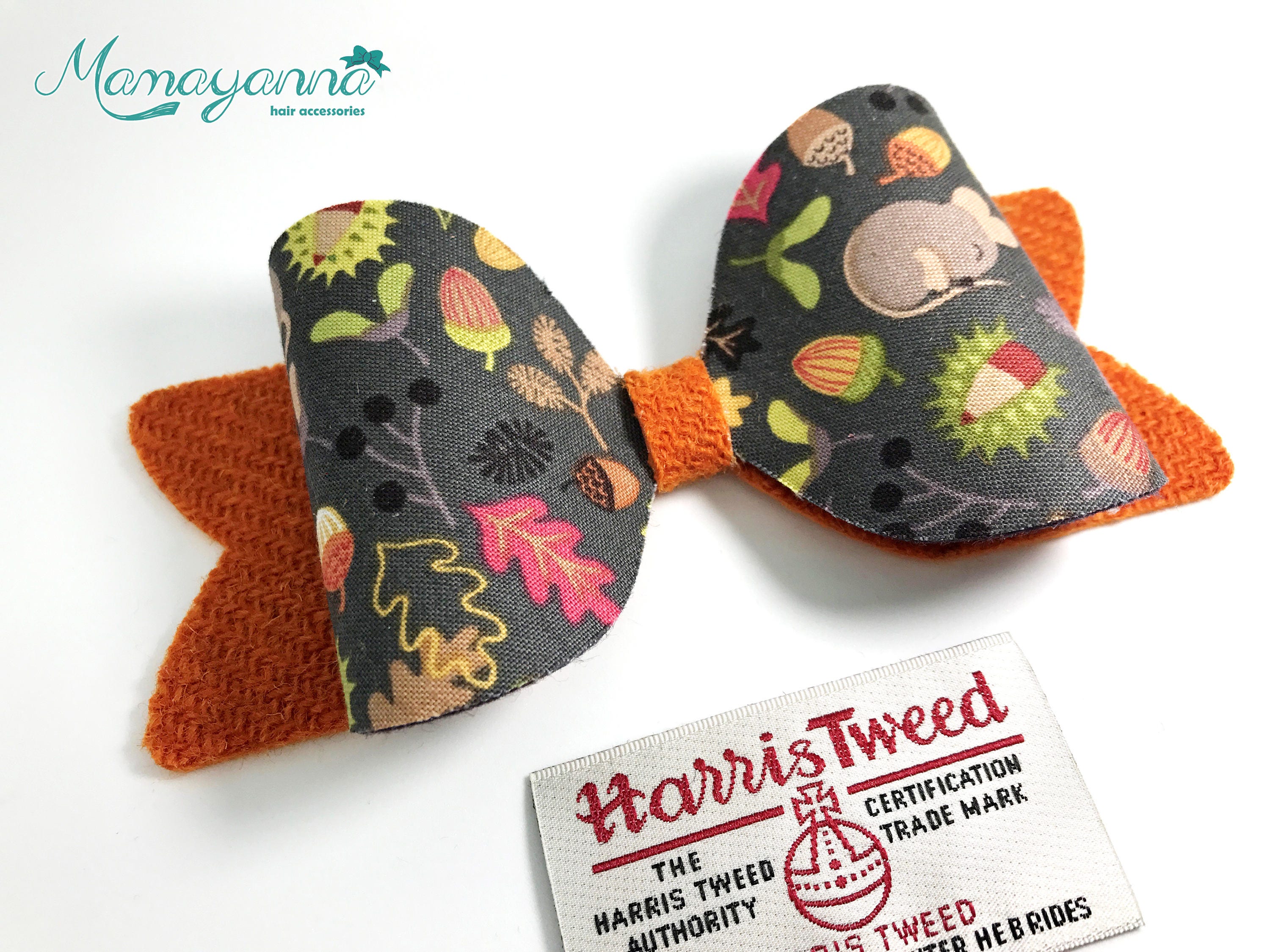 LADIES HANDMADE 4/" LARGE CHARCOAL GREY TARTAN FABRIC BOW GIRLS HAIR CLIP