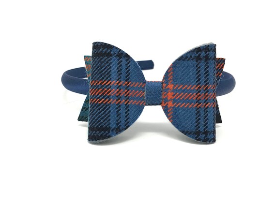 1 TARTAN BOW STRETCH HEAD HAIR ALICE BAND 1 TARTAN BOW STRETCH HEAD HAIR ALICE BAND