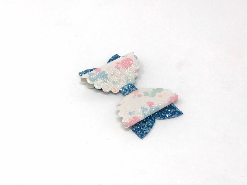 party hair clip Mermaid hair bow girls hair clips under the sea princess ocean sparkly glitter hair bow scalloped bows gifts for girls