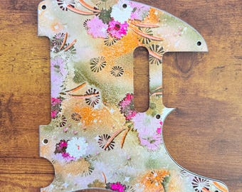 Artesian Flower Telecaster Custom pickguard for right handed telecaster.