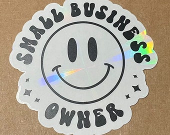 Small Business Owner Suncatcher Sticker| Stickers, suncatcher, decal, vinyl, rainbows