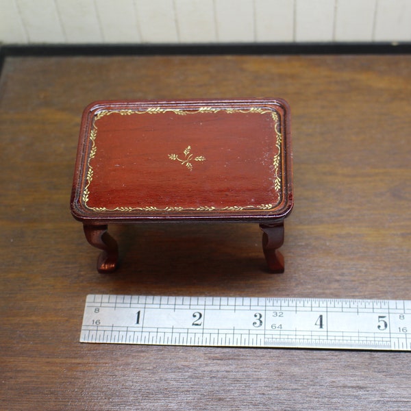Miniature Chinese Red Lacquer Table