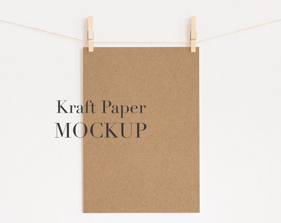 Kraft Paper Mockupa4 Mockupartwork Displayartwork Mockupkraft Paper Mocksmart Object