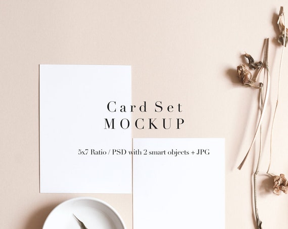 Card Set Mockupcard Mockupstyled Mockupstyled Card Mockup5x7 Card Mockupwedding