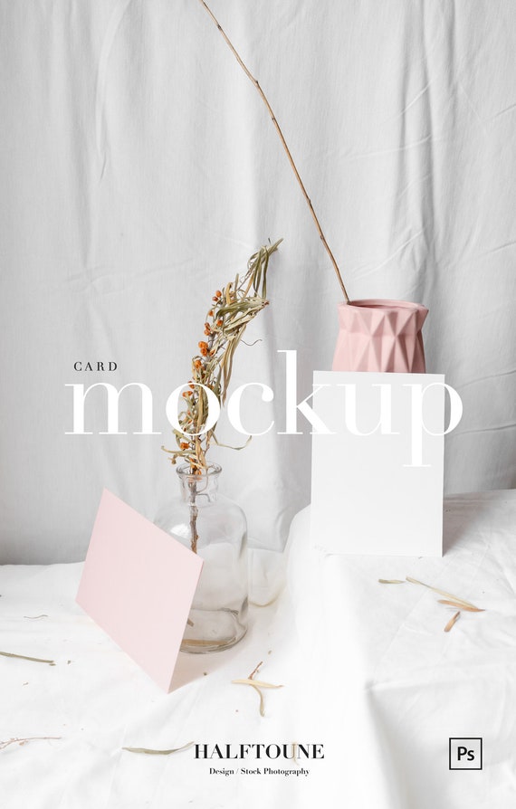 Card Mockup Stationery Mockup Modern Mockup 5x7 Mockup Pink
