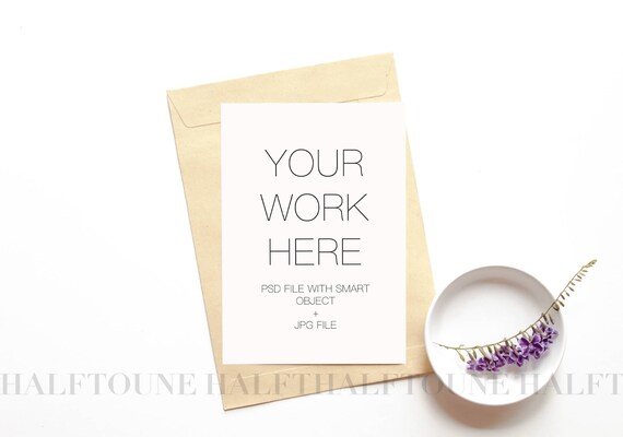 Invitation Mockupstationery Mockup5x7 Invitation Mockupstyled Stock Photographyfeminine Desktopstock Imagesmockup5x7product