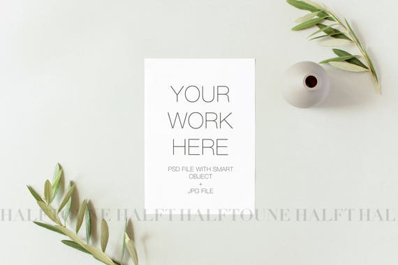 Styled Stock Photography5x7 Invitation Mockup5x7 Mockupstyled Desk Photowall Art