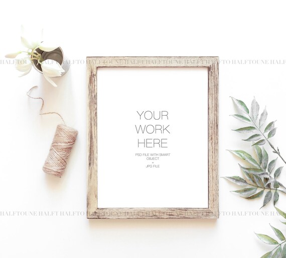Frame Mockupoak Framemockup Postersrustic Frame Mockupstyled Stock Photographypsd Mockupwooden