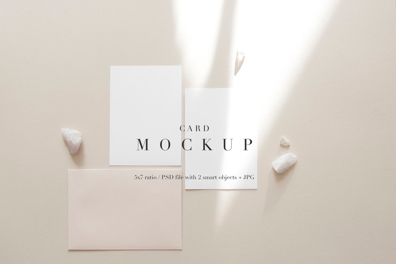Stationery Mockupset Of 2invitation Mockupinvitation Etsy