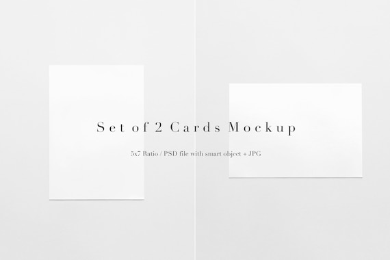 Card Mockupstationery Mockupclean Mockupbright Etsy