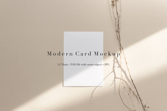Card Mockupwedding Card Mockupinvitation Card Mockup5x7 Etsy