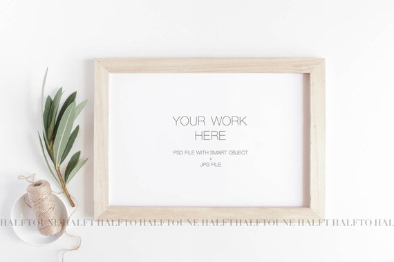 Download Horizontal Frame Mockuphorizontal Frame Stock Photowall Art Etsy PSD Mockup Templates