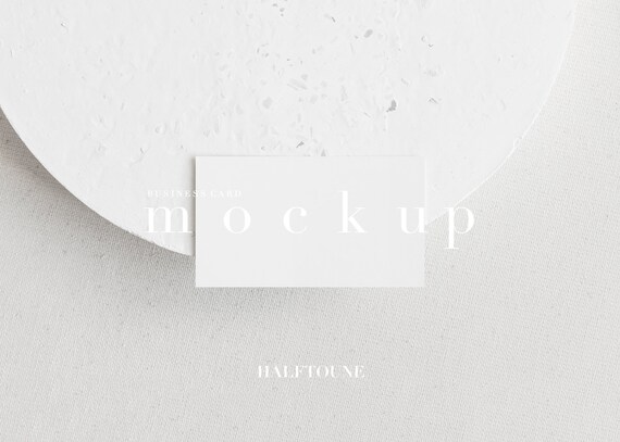 Business Card Mockupwhite Mockupmodern Mockupvisit Card Etsy