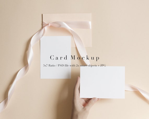 Stationery Mockupcard Mockup5x7 Card Mockupwedding Card Etsy