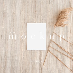 Mockup-Karte 5x7, Pampas-Karten-Mockup, Hochzeitskarten-Mockup, Einladungskarten-Mockup, 5x7-Karten-Mockup, gestylte Karten-Mockup, Grußkarten-Mockup